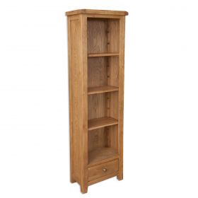 Melksham Oak Slim Bookcase