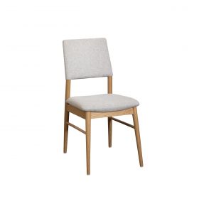 Hadleigh Oak  Upholstered Dining Chair (With Stretcher) Pair