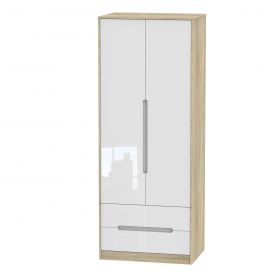 Naples Tall 2ft6in 2 Drawer Robe