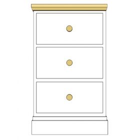 Cornish 3 Drawer Wide Bedside
