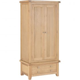 Wembury Oak Bedroom 2 Door 1 Drawer Wardrobe