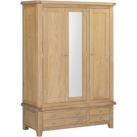 Wembury Oak Bedroom 3 Door 2 Drawer Robe