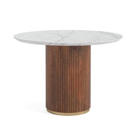Yale Dining Round Dining Table - Marble Top
