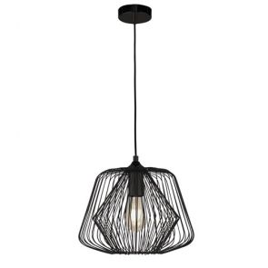  1 Light Cage Pendant - Matt Black BPOSL079