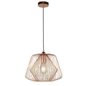  1 Light Cage Pendant - Shiny Copper BPOSL080