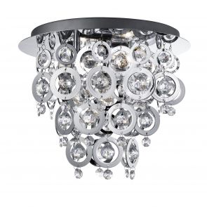 Bfs Lighting Nova 3Lt Flush - Chrome Metal & Acrylic