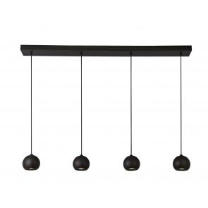 Bfs Lighting Eindhoven  4Lt Bar Pendant - Sand Black Metal