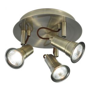  3 Light Spotlight Disc, Antique Brass BPOSL195