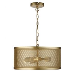  3 Light Drum Pendant Matt Gold BPOSL200