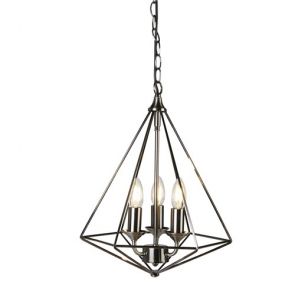  3 Light Pyramid Pendant, Antique Silver BPOSL238