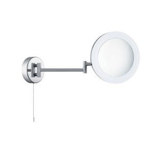  Bathroom Mirror - Shaving Mirror, 3 X Magnification, Ip44, Chrome, Frosted Oute