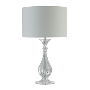  1 Light Table Lamp, Acrylic With White Shade BPOSL246