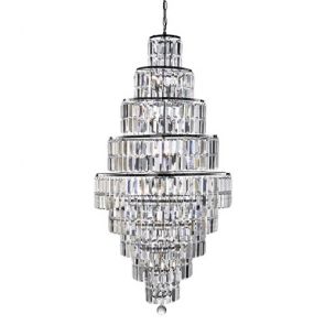  13 Light Chandelier, Chrome, Clear Crystal BPOSL250