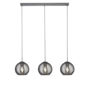  Pendant 3lt Bar, Chrome With Smoke Glass BPOSL297