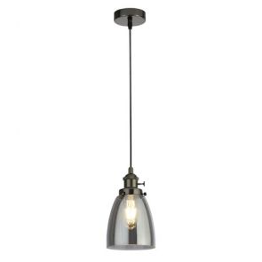  Pendant Island 1lt Aluminum Holder Smoked Glass BPOSL353