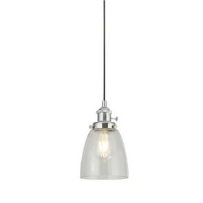  Pendant Island 1lt Aluminum Holder Clear Glass BPOSL354