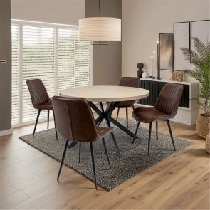 Porto Round Dining Table With Choice of Chairs
