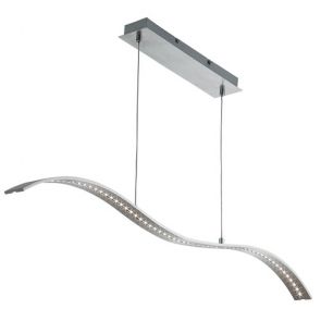  Led Bar Lights - Pendant Bar Satin Silver - Wavey BPOSL379