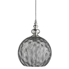  1 Light Pendant, Chrome With Smoke Glass BPOSL387