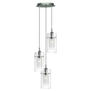  Ss Double Glass 3lt Pendant BPOSL419