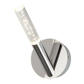  1 Light Bathroom Wall Bracket, Bubbled Acrylic & Chrome Rods BPOSL434