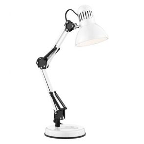  Desk Partners - Shiny White Hobby Table Lamp BPOSL448