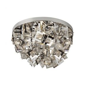  4 Light Flush, Chrome/Clear BPOSL481