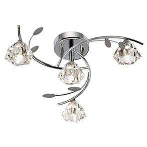 4 Light Semi-Flush, Chrome, Clear Glass BPOSL485