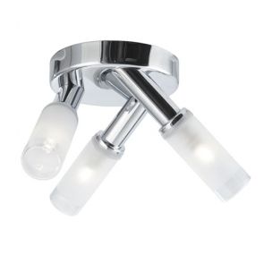  Bathroom - Ip44 (G9 Led) 3lt Ceiling, Frosted Glass, Chrome BPOSL491