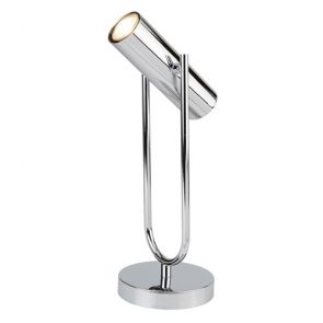  1 Light Cylinder Shade Table Lamp, Chrome BPOSL509