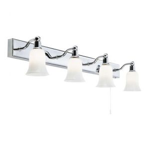  Bathroom- Ip44 (G9 Led) 4lt Wht Shade Wall Light Bar BPOSL538