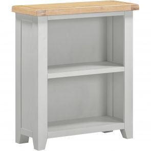 Wembury Dining Grey & Oak Low Bookcase