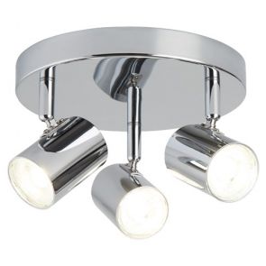 (Dim) 3 Light Cylinder Head Spot Plate, Chrome BPOSL588