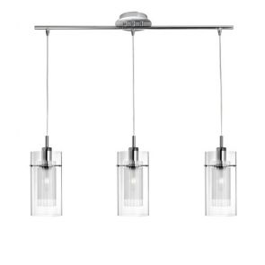  Chrome 3lt Bar Ftg - Double Glass BPOSL617