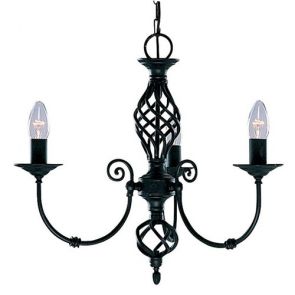  3 Light Black Fitting BPOSL627