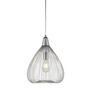  1 Light Wire Cage Pendant, Chrome BPOSL650