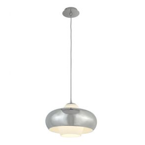 Pendant 1 Light Chrome With Opal Glass BPOSL663