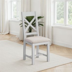 Wembury Cross Back Dining Chair Grey