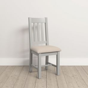 Wembury Slatted Dining Chair Grey