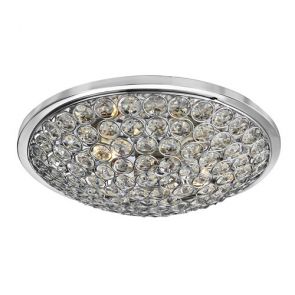  3 Light Chrome Flush/Clear Crystal Buttons BPOSL734
