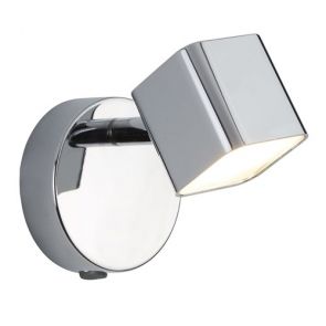  (Dim) 1 Light Led Square Head Spot Wall Bracket, Chrome BPOSL749