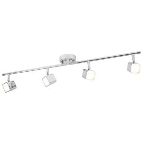  (Dim) 4 Light Led Square Head Spot Split-Bar, Chrome BPOSL753