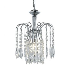  1 Light Ceiling, Chrome, Clear Crystal BPOSL759