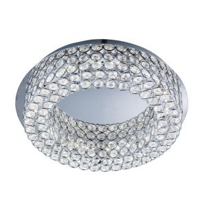  (Dim) Led Ceiling Flush, Chrome, Clear Crystal Buttoms BPOSL762