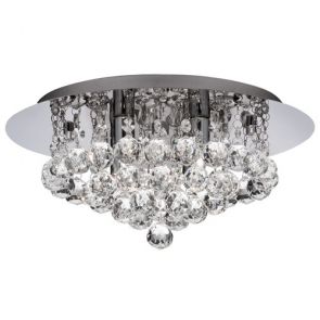  Bathroom Ip44 (G9 Led) 4lt Chrome Flush Cl Xtal Ball BPOSL776