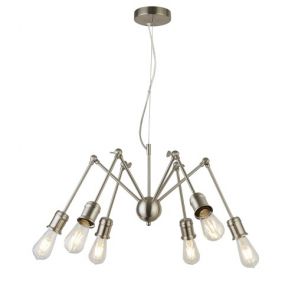  Mantis 6lt Pendant - Satin Silver BPOSL816