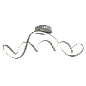  Magic Led Swirl Flush Light, Satin Silver BPOSL834