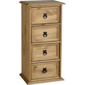 Waxed Pine Dining 4 Drawer Cd Chest