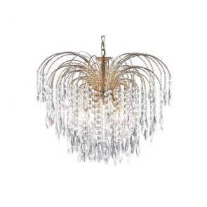  5 Light Ceiling, Gold, Clear Crystal BPOSL882