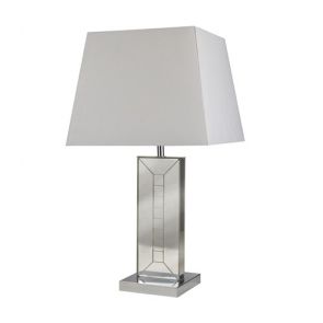  Glass Mirrored Base And Frame Table Lamp BPOSL883